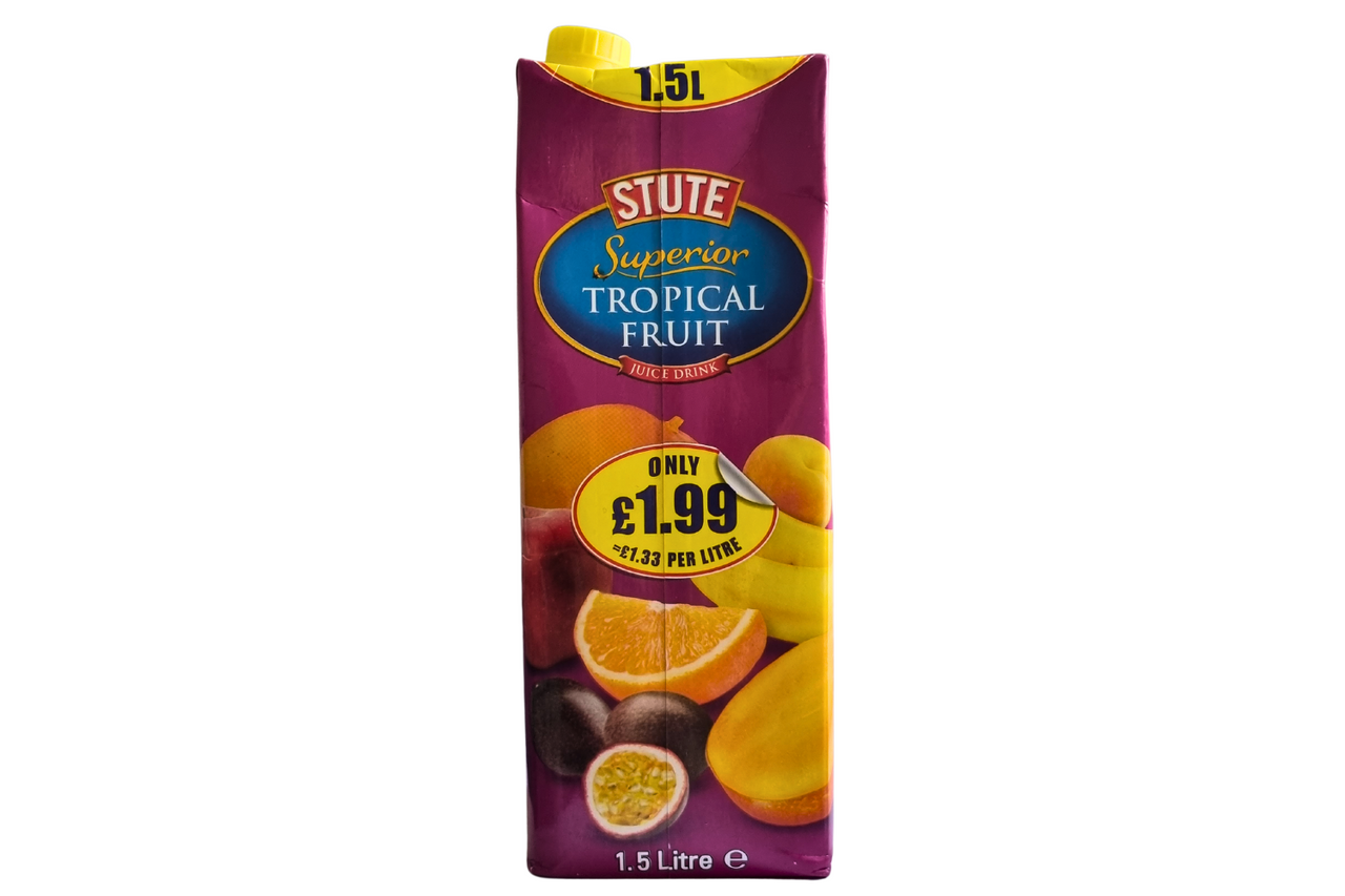 Stute Superior Tropical Fruit Juice Drink 1.5ltr Best Before it's